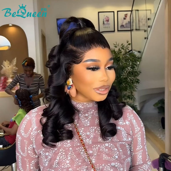 BeQueen “Dania" Perruque Longue Body wave avec Lace Frontale 24 Pouces déjà Customisée Sans colle prêt à porter Moitié prix