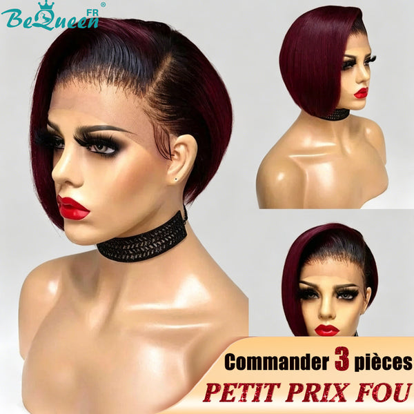 BeQueen Perruque "Amber" Racine Noir et Rouge Petit Prix FOU