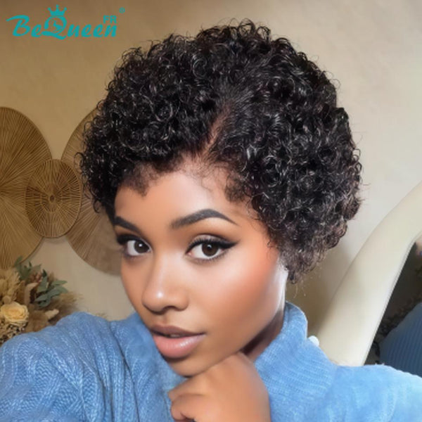 BeQueen "Addi" Afro Curly Bob Wig Glueless Natural Wig