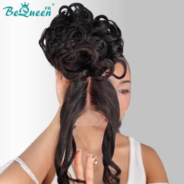 Extensiones BeQueen con clips y cola de caballo rizada