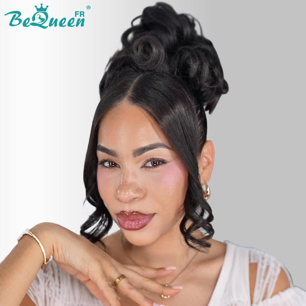 Extensiones BeQueen con clips y cola de caballo rizada