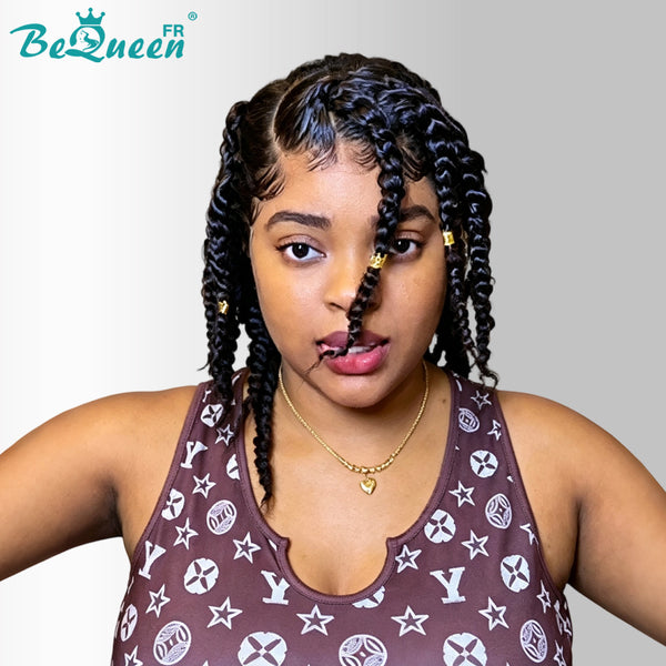 BeQueen “Edura" Perruque avec Tresse avec frontale Lace style 8