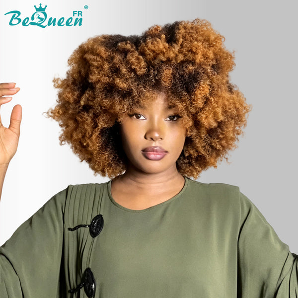 BeQueen "Bronnie" Peluca bob rizada negra con diadema a mitad de precio