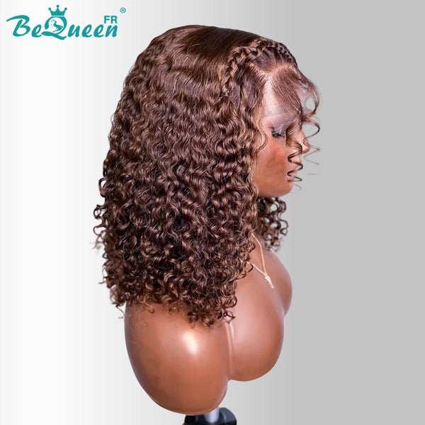 BeQueen "Pamela" Bob Curly Wave Wig with Lace Front 13*4 Half Price