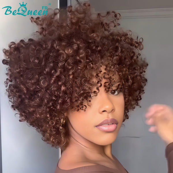 BeQueen “Unelle" Peruca pixie com trança twist sem laço/laço cheio sem cola