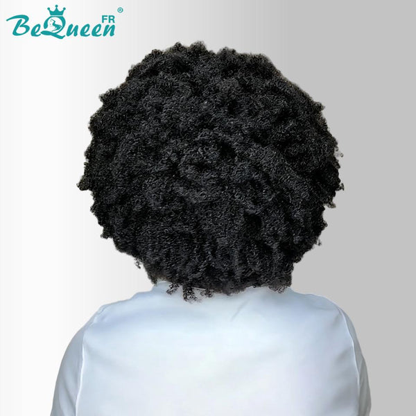 BeQueen "Monna" Perruque couleur noir Demi-coiffe pixie afro sans colle Moitié prix style 2