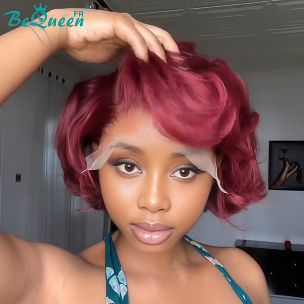 BeQueen "Polysia" Bouncy Bob Wig with Full Lace Front Volume Style 2