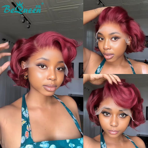 BeQueen "Polysia" Bouncy Bob Wig with Full Lace Front Volume Style 2