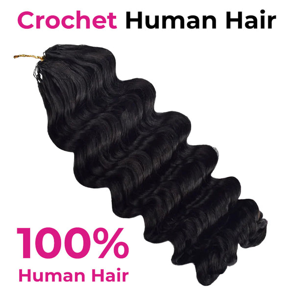 BeQueen Tissage Extensions de Cheveux Feather noir natural wave 100% cheveux humains