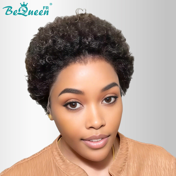 BeQueen "Addi" Perruque Bob Afro Curly Sans colle perruque naturelle style 4