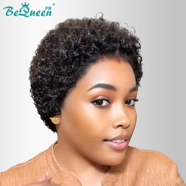BeQueen "Addi" Perruque Bob Afro Curly Sans colle perruque naturelle style 4
