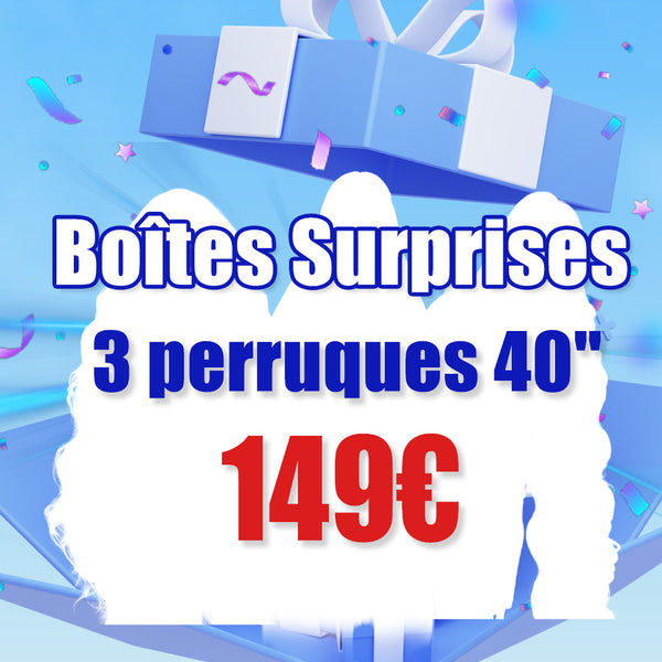 Bequeen caixa surpresa: 3 perucas mistas 40" = 149€