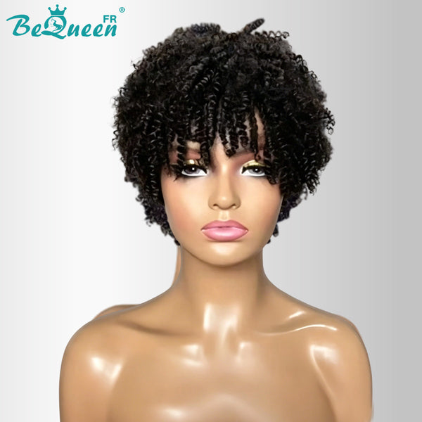 BeQueen "Addi" Perruque Bob Afro Curly Sans colle perruque naturelle