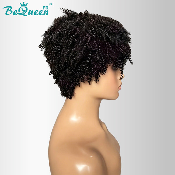 BeQueen "Addi" Perruque Bob Afro Curly Sans colle perruque naturelle