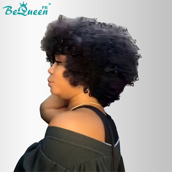 BeQueen "Addi" Perruque Bob Afro Curly Sans colle perruque naturelle