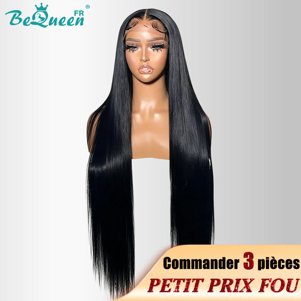 BeQueen “Mina” Perruque Longue Lisse avec Lace Closure Petit Prix FOU