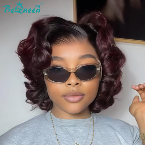 BeQueen "Polysia" Bouncy-Bob-Perücke mit klebefreier Lace-Front, Stil 29