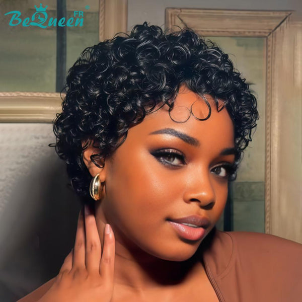 BeQueen "Monna" Peluca pixie afro sin pegamento con lace frontal a mitad de precio style5
