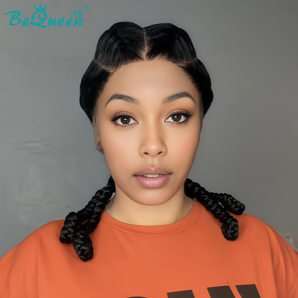 BeQueen "Tesi" Perücke mit langer frontalem Haarflechte aus Lace und Haarschmuck