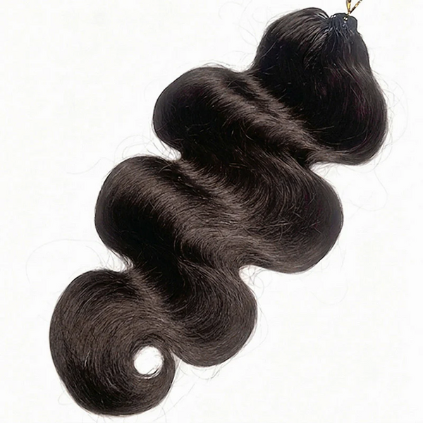 BeQueen Tissage Extensions de Cheveux Feather noir Body wave 100% cheveux humains