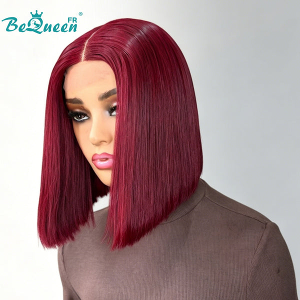 BeQueen "Dominique" Glatze Bob Perücke Schwarze und braune Wurzeln in Lace KIM 2x6 100 % vietnamesisch 250 % Dichte Bewertet von 1 Person