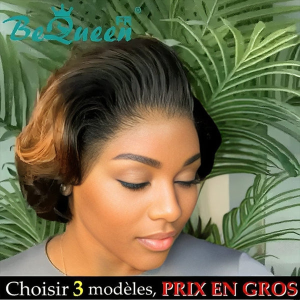 BeQueen Perruque Bob "Kate" en Frontale Prix En Gros