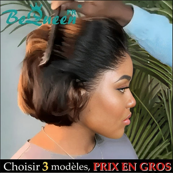 BeQueen Perruque Bob "Kate" en Frontale Prix En Gros