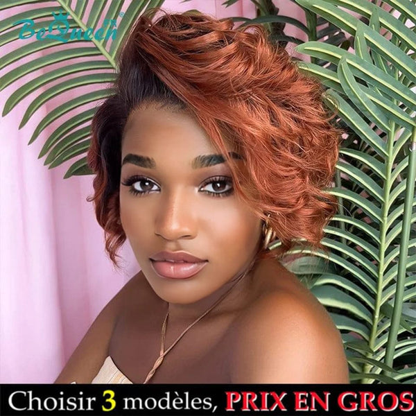 BeQueen Perruque Bob "Miki" en Frontale Prix En Gros