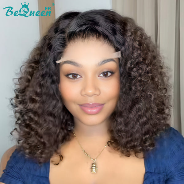 BeQueen "Alice" Lace-Front-Perücke mit Zopf, 18 Zoll, lange Curly Wave, klebefrei, bereits angepasst, halber Preis