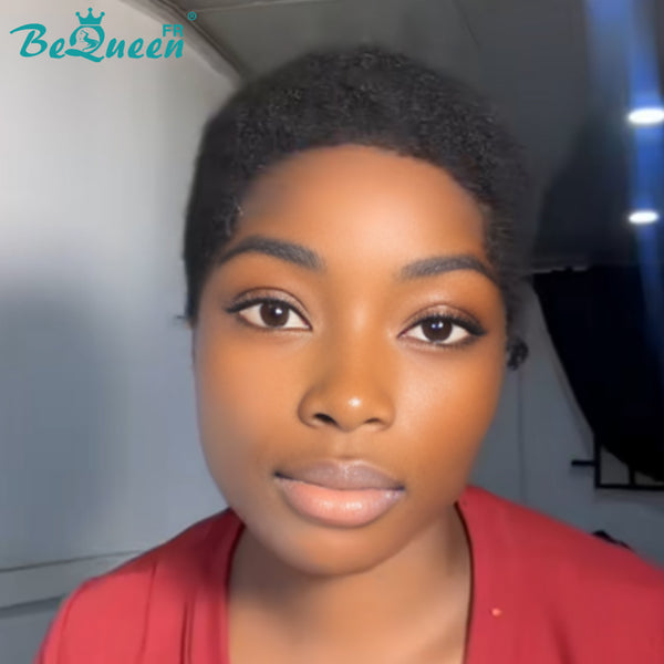 BeQueen "Addi" Afro Curly Bob Wig Glueless Natural Wig