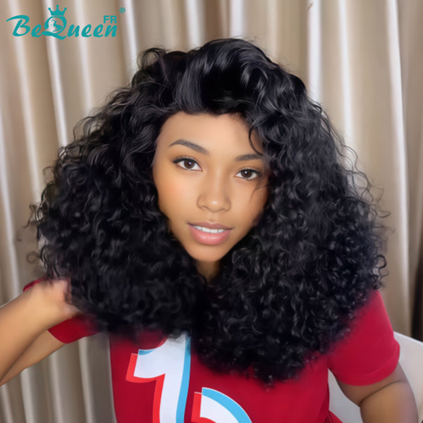 BeQueen "Alice" Lace-Front-Perücke mit Zopf, 18 Zoll, lange Curly Wave, klebefrei, bereits angepasst, halber Preis