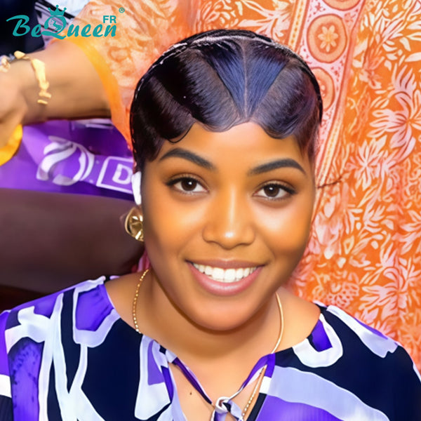 BeQueen "Soniel" glatte Frontperücke 16 Zoll mit Spitzenfrontal 13*4 Stil 10. 