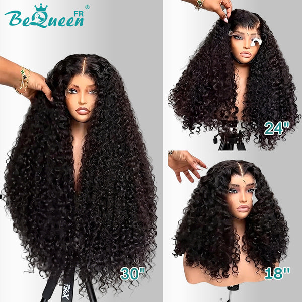 BeQueen "Alice" Perruque Longue Curly Wave avec Lace Frontale 13X4 Moitié prix 3 différent longueurs sans colle