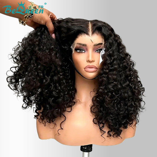 BeQueen "Alice" Perruque Longue Curly Wave avec Lace Frontale 13X4 Moitié prix 3 différent longueurs sans colle