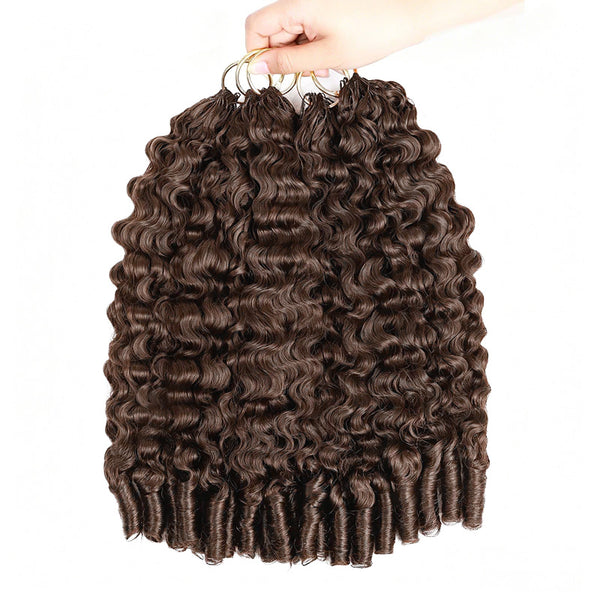 BeQueen Tissage Extensions de Cheveux Feather marron Burmese Curly 100% cheveux humains