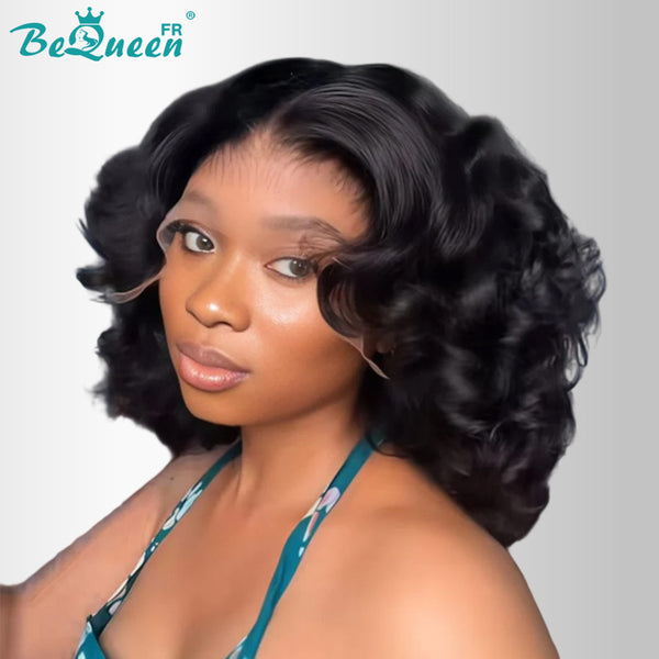 BeQueen "Polysia" Perruque Bob bouncy avec Lace frontale volume pleine style 10