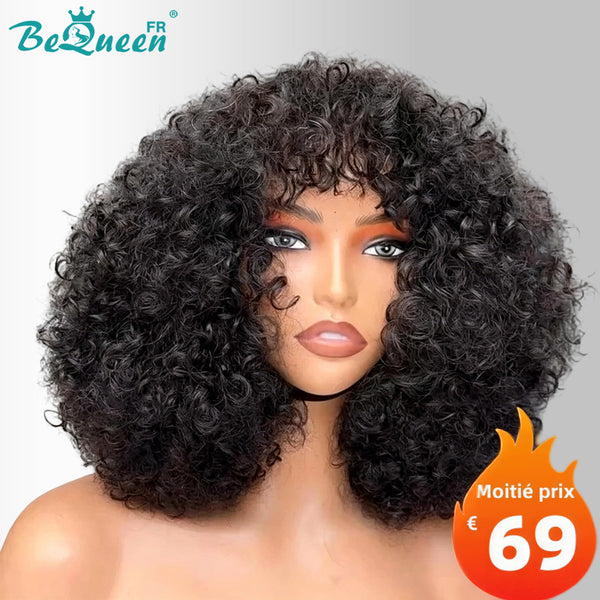 BeQueen "Josie" Perruque Bob Curly wave avec Sans colle 12 Pouces Moitié prix