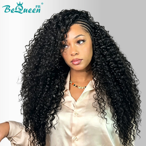 BeQueen “Dolala" Perruque longue curly avec Tresse avec lace frontale 13*4 sans colle