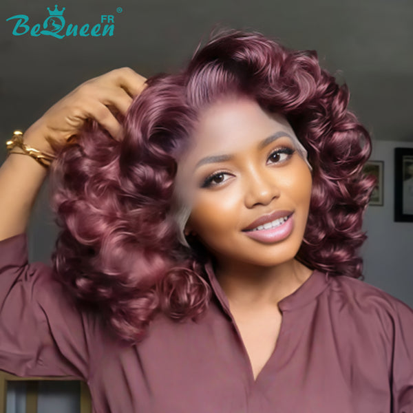 BeQueen "Polysia" Peluca bob bouncy con lace frontal sin pegamento estilo 30
