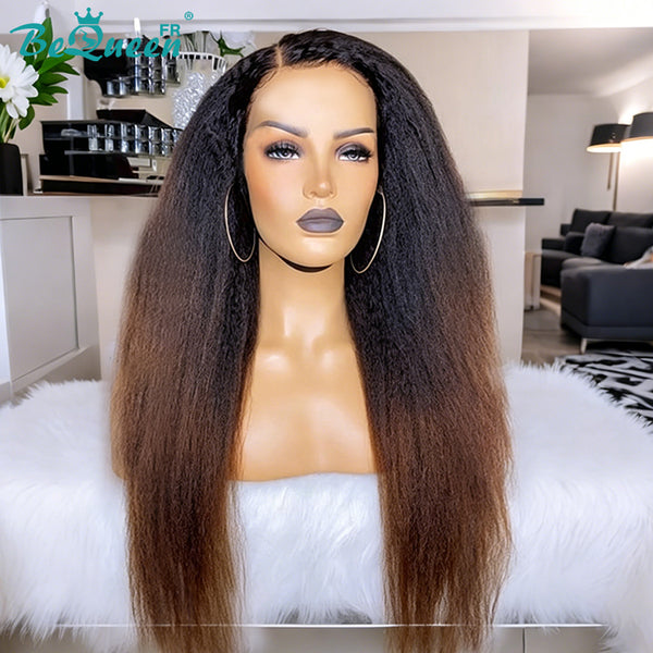 BeQueen "Iwa" Long Kinky Straight Wig 18 Inches Half Price