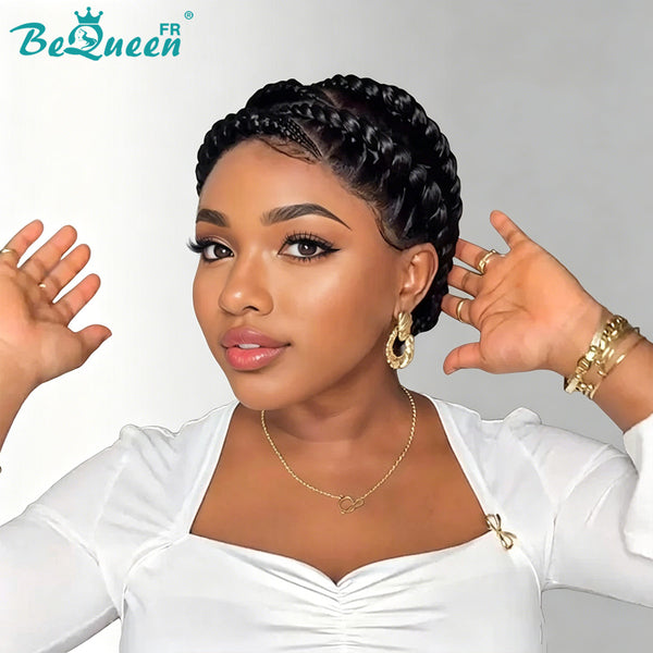 BeQueen “Lucye” Wig with 5 Braids Full lace