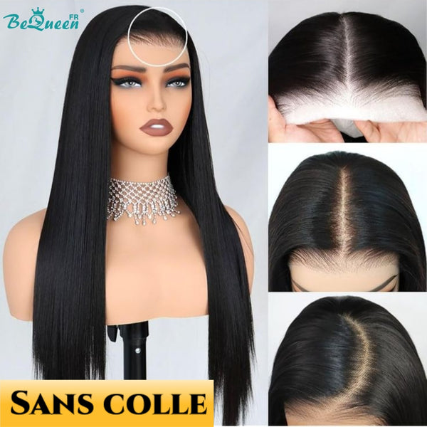 BeQueen „Mina“ Lange, gerade, maßgeschneiderte Perücke Pre-max: Vorgezupft + tragefertig, ohne Kleber + vorgebleichtes 13X4-Rohhaar mit 200 % Dichte