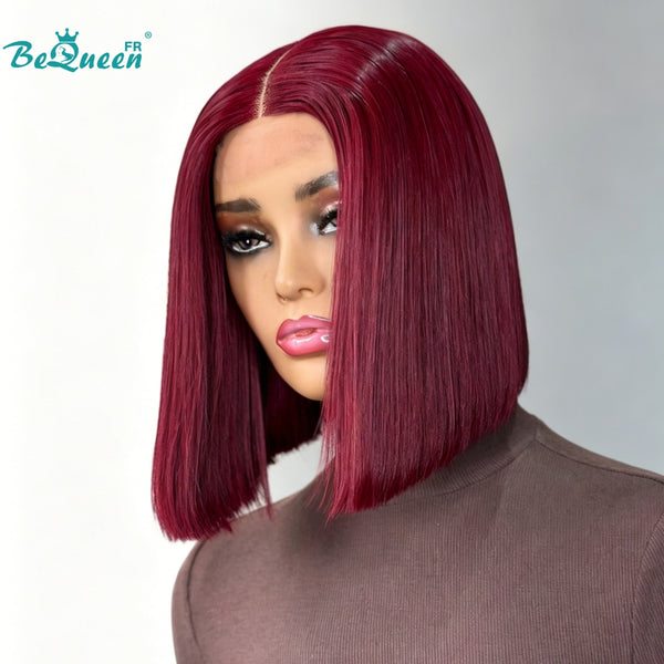 BeQueen "Dominique" Glatze Bob Perücke Schwarze und braune Wurzeln in Lace KIM 2x6 100 % vietnamesisch 250 % Dichte Bewertet von 1 Person
