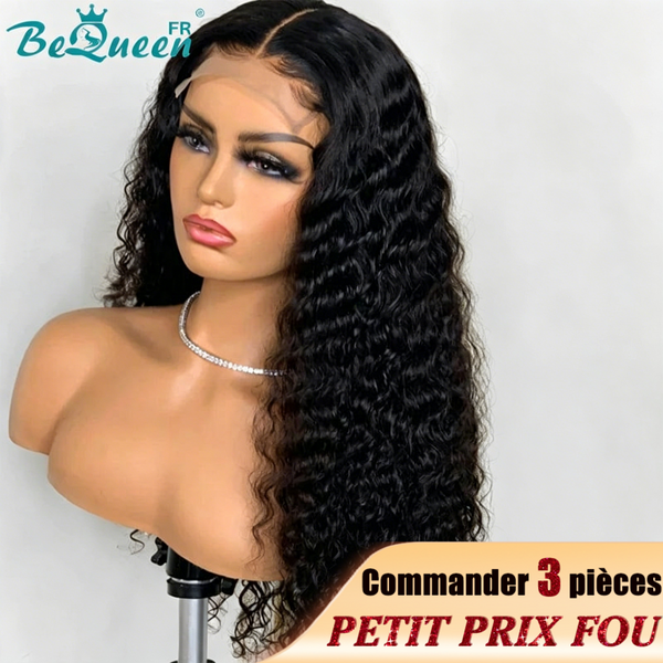BeQueen “Jessie” Perruque Longue Deep Wave avec Lace HD Closure Petit Prix FOU