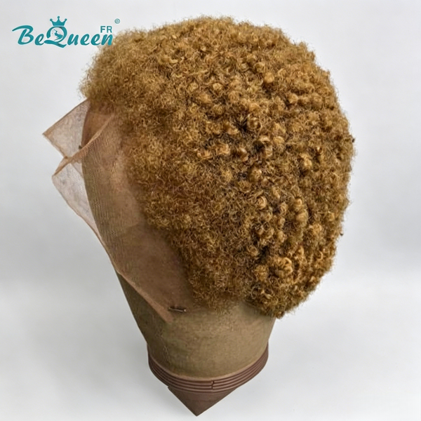 BeQueen "Edwina" Perruque Pixie Afro curl avec Lace Frontale 13x4 Miel Petit Prix FOU