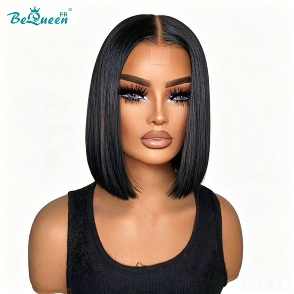 BeQueen Perücke Bob "Sonia" Glatt in Closure 2x6 100% vietnamesisch Günstiger Preis VERRÜCKT 