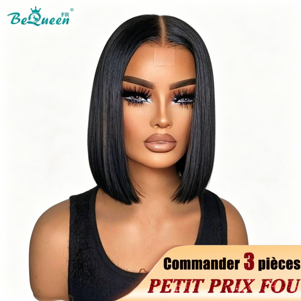 BeQueen Perücke Bob "Sonia" Glatt in Closure 2x6 100% vietnamesisch Günstiger Preis VERRÜCKT 