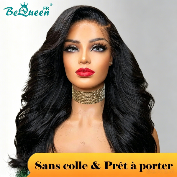 BeQueen "Dania" maßgeschneiderte Perücke, lange Body-Wave, sofort tragbar, klebefrei, 13X6 Rohhaar, 200% Dichte, unglaublich niedriger Preis