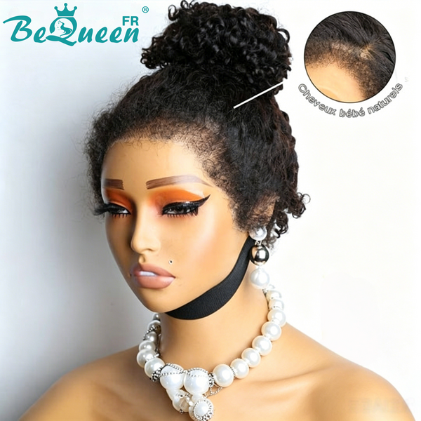BeQueen “Shannelle” Perruque Bob Bords Bouclés Curly wave Prêt à porter Sans Colle 13x4 Petit Prix FOU