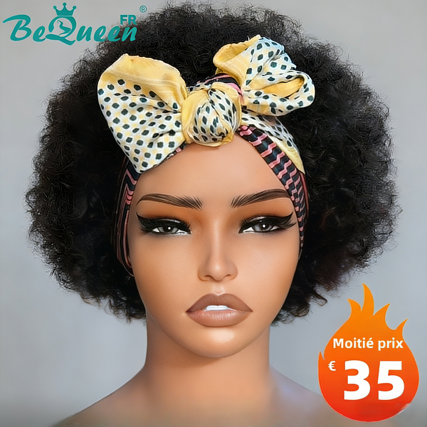 BeQueen "Monna" Perruque Pixie afro sem cola Meio preço